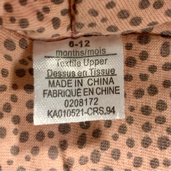 Robeez Infant Slippers Pink Cheetah Bow Size 6-12 Months - Picture 7 of 7